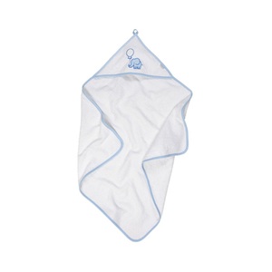 Playshoes, Playshoes Frottee-Kapuzentuch Elefant weiß-blau, 