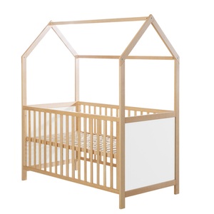 Roba, roba Hausbett 70 x 140 cm natur, roba® Babybett »Hausbett 70/140, natur«, FSC®-Holz aus gewissenhaft bewirtschafteten Wäldern