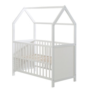 Roba, roba Hausbett 60 x 120 cm weiß, roba® Babybett »Hausbett 60x120, weiss«, FSC®-Holz aus gewissenhaft bewirtschafteten Wäldern