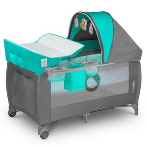 Lionelo, lionelo Reisebett Sven Plus Turquoise Grey, 