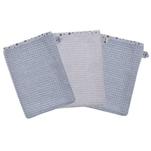 WOERNER, WÖRNER SÜDFROTTIER At home Waschhandschuh 3er Pack grau 15 x 24 cm, 