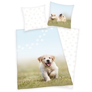 undefined, Herding Flanell Wendebettwäsche Welpe, Herding Young Collection Kinderbettwäsche »Welpe«, mit niedlichem Hund