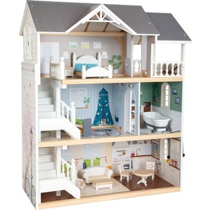 Legler, Legler 11802 - Small foot, Puppenhaus Stadtvilla mit Zubehör, 63x32x76cm, small foot Puppenhaus Stadtvilla