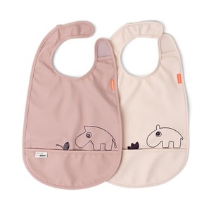 Done by Deer, Done by Deer Lätzchen mit Klettverschluss 2 Deer Friends, Klett-Lätzchen DEER FRIENDS 2er Pack in rosa