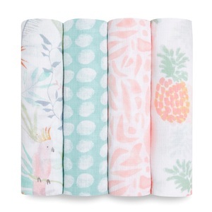 ADEN, aden + anais™ essentials Pucktuch tropicalia 4er-Pack, Pucktuch TROPICALIA (112x112) 4er Pack