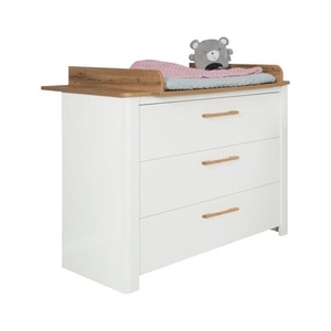Roba, roba® Wickelkommode »Ava«, bis 15 kg, Made in Europe, zur Kommode umbaubar, 119 cm, roba - Wickelkommode Ava schranktief weiss, One Size