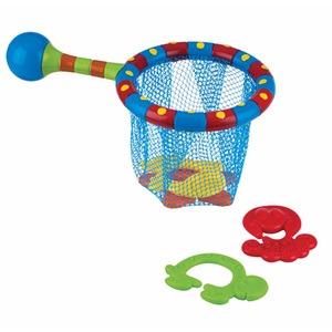 Nuby, NUBY Badespielzeug buntes Fischernetz mit 4 Spielfiguren, Nûby buntes Fischernetz Set mit 4 Spielfiguren