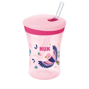 Nuk, NUK Trinklernbecher Action Cup, Color Change, rosa, NUK Action Cup mit Chamäleon Effekt