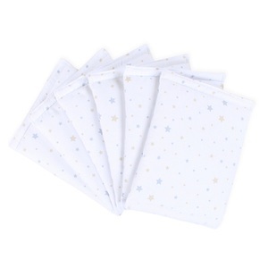 Babybay Tobi, Babybay Nestchen Ultrafresh Piqué für Original, Weiß Sternemix Sand/Azurblau, 