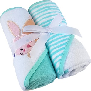 Hütte & Co, HÜTTE & CO Badetuch mit Kapuze Doppelpack mint, 