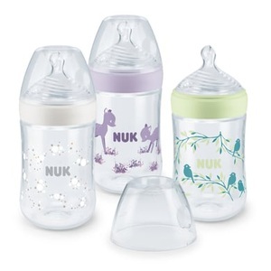 Nuk, NUK Babyflasche Nature Sense Girl 3er Vorteilspack, mit Temperature Control, in lila, NUK Nature Sense Babyflasche mit Temperature Control im 3er-Vorteilspack