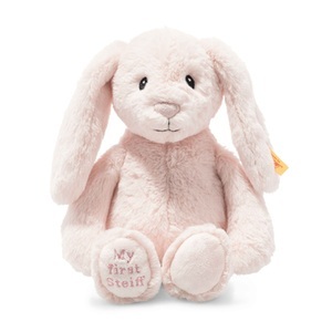 Steiff, Steiff Soft Cuddly Friends My first Steiff Hoppie rabbit, rosa, Steiff - Soft Cuddly Friends My first Hoppie Hase Rosa (26cm), One Size