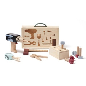 Kids Concept, Kids Concept® Werkzeugkoffer Kid's Hub, Holz-Werkzeugkoffer CRAFTSKIDS 12-teilig in bunt