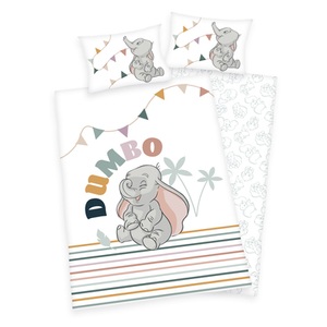 HERDING, Herding Renforcé Kinder-Bettwäsche Disney´s Dumbo, Disney Babybettwäsche »Disney´s Dumbo«, mit liebevollem Motiv