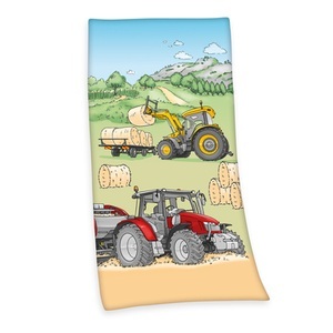 babybest®, babybest® Badetuch Traktor 75 x 150 cm, Herding Young Collection Badetuch »Traktor«, (1 St., Badetuch 75 x 150 cm), hochfarbig bedruckt