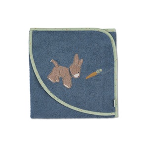 Sterntaler, Sterntaler Kapuzenbadetuch Emmilius mittelblau 80 x 80 cm, 