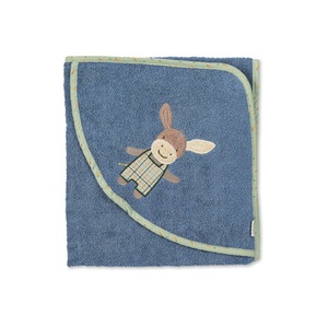 Sterntaler, Sterntaler Kapuzenbadetuch Emmilius mittelblau 100 x 100 cm, 