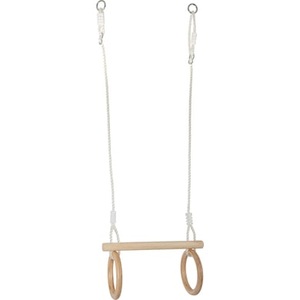 Legler, Legler 11909 - Small foot, Trapez mit Turnringen, 2in1 Schaukel, Holz, Small foot - Trapez mit Turnringen aus Holz
