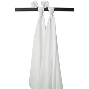 MEYCO, Meyco Swaddels 2er-Pack weiß 120 x 120 cm, 