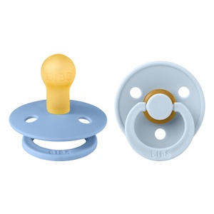 BIBS, BIBS Schnuller Colour Sky Blue / Baby Blue 0-6 Monate, 2 Stk., Bibs Sauger Duo hellblau/blau Baby ab 2 Monaten