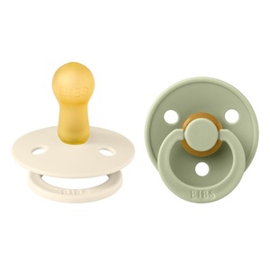 Infinity Pharma, BIBS® BIBS COLOUR Sage-Ivory 6 - 18 Monate Größe 2, BIBS Colour Schnuller, Latex, Rund, 6-12 Monate, Ivory/Sage (2 Stk)