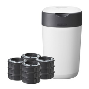 TOMMEE TIPPEE, Tommee Tippee - Starterpackung Twist & Click + 12 Nachfüllpackungen - Weiss, Sangenic Windeleimer »Sangenic Windeleimer Twist & Click Bundle«