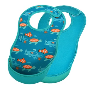 Bibetta, Bibetta Neopren-Lätzchen UltraBib® Tropischer Fisch / Türkis, 2 Stück, 