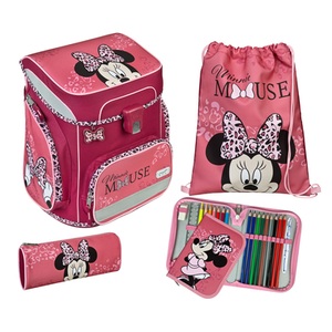 Scooli, Scooli EasyFit Schulranzen - Set Minnie Mouse, SCOOLI Schulthek-Set EasyFit MIUW8255 Minnie Mouse 5-teilig