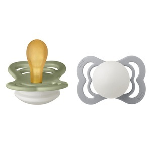 BIBS, BIBS Schnuller Supreme Sage und Cloud Glow Latex 0-6 Monate, 2 Stk., 