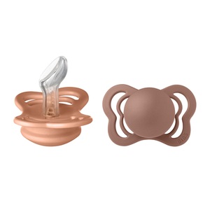 BIBS, BIBS Schnuller Couture Peach und Woodchuck Silikon 0-6 Monate, 2 Stk., 