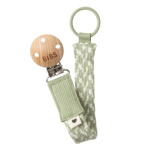 BIBS, BIBS Schnullerkette Sage/Ivory, BIBS Schnuller Clip Braided Sage/Ivory (1 Stk)