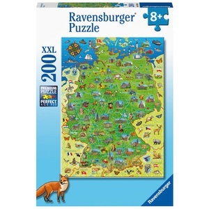 Ravensburger, Ravensburger Puzzle XXL 100 Teile - Bunte Deutschlandkarte, Bunte Deutschlandkarte (Kinderpuzzle)