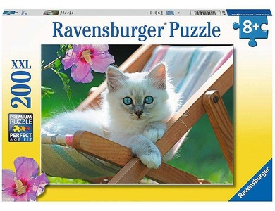 Ravensburger, Ravensburger Puzzle XXL 100 Teile - Weißes Kätzchen
