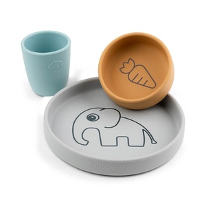 Done by Deer, Done by Deer? Geschirr-Set Elphee Farbmix, Silikon, Silikon-Geschirr-Set ELPHEE 3-teilig in bunt