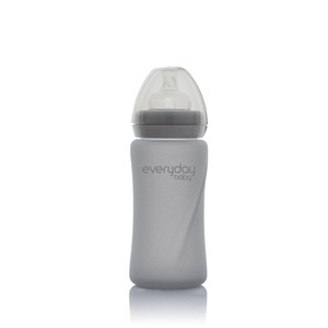 EVERYDAY BABY, everyday baby Babyglasflasche Healthy+ 240 ml quiet grey, Rotho Babydesign Everyday Baby Glas-Babyflasche Healthy+