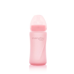 EVERYDAY BABY, everyday baby Babyglasflasche Healthy+ 240 ml rose pink, Rotho Babydesign Everyday Baby Glas-Babyflasche Healthy+