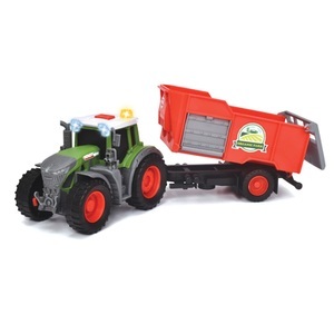 Dickie Toys, DICKIE Fendt Farm Trailer, Dickie Toys Landwirtschaftsfahrzeug Fendt Traktor mit Anhänger