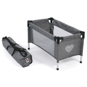 Chic 2000, BAYER CHIC 2000 Puppen Reisebett Jeans grey, 