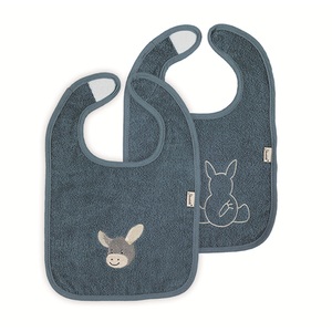 Sterntaler, Sterntaler GOTS Klettlätzchen Doppelpack Emmi graublau, Klettlätzchen EMMI 2er-Pack