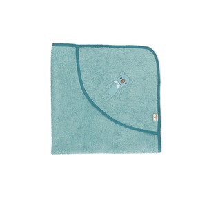 Sterntaler, Sterntaler GOTS Badetuch Kalla uni blau melange 80 x 80 cm, 