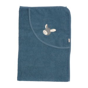 Sterntaler, Sterntaler Badetuch Emmi graublau 100 x 100 cm, Kapuzenhandtuch EMMI (100x100) in blau