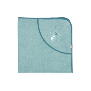 Sterntaler, Sterntaler Badetuch Kalla uni blau melange 100 x 100 cm, Kapuzenbadetuch KALLA KOALA (100x100) in blau