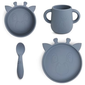 nuuroo, nuuroo Geschirrset Lykke Giraffe 4-teilig, Bering Sea, 