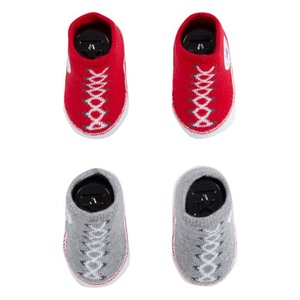 CONVERSE, Converse 2-er Pack Stoppersocken rot/grau, 