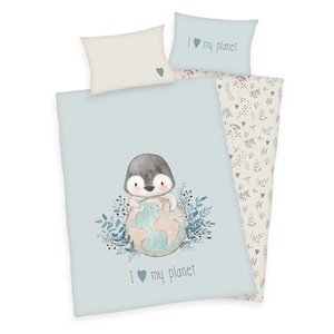 HERDING, Herding Renforcé Kinder-Wendebettwäsche Pinguin, Herding Kinderbettwäsche »Herding Pinguin 10«
