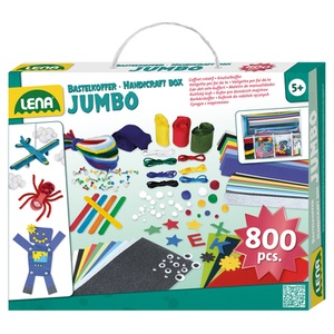 LENA, Bastelkoffer Jumbo blau, Basteln, Bastelkoffer JUMBO BLAU 800-teilig
