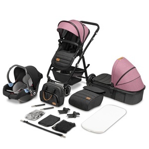 Lionelo, lionelo Kombikinderwagen Amber 3 in 1 Pink Rose, 
