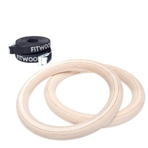 FitWood, Fitwood ULPU Turnringe, Birke - schwarze Riemen, 