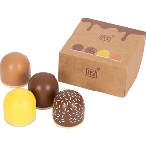 small foot®, small foot® Schokoküsse ?fresh?, Kaufladen-Zubehör FRESH - SCHOKOKÜSSE aus Holz 5-teilig