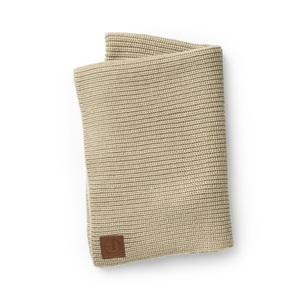 Elodie, Elodie gestrickte Wolldecke Pure Khaki, 